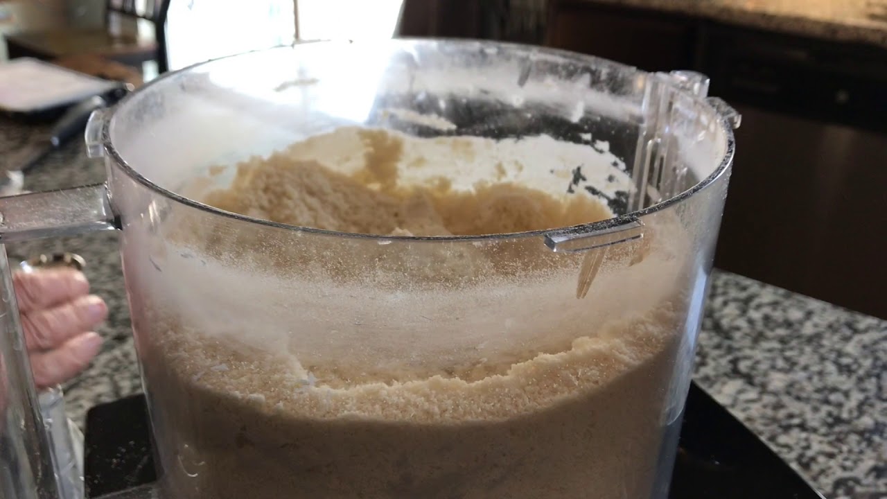 Butter Pie Crust Mixing in Food Processor