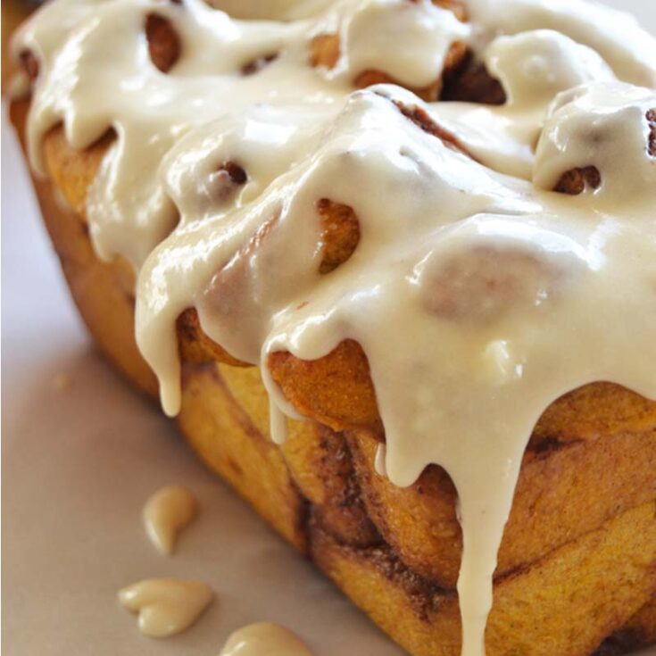 Gooey Pumpkin Cinnamon Swirl Bread