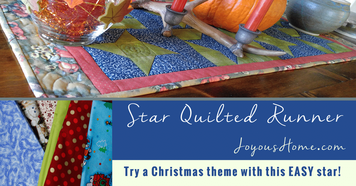 Star Quilted Runner Pick a Seasonal Theme! Joyous Home