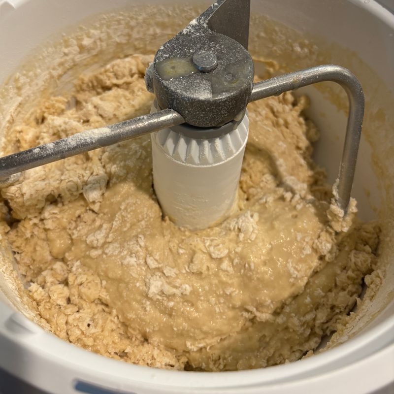 Chunky looking dough says you're almost done adding enough flour.