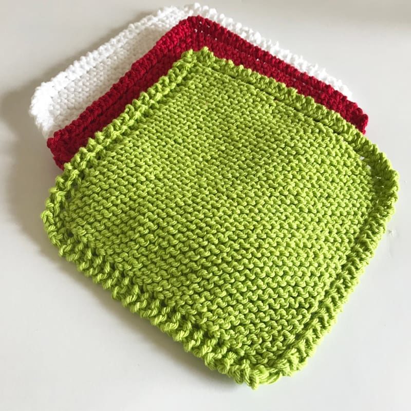 Easy Knit Dishcloth Pattern Video - Joyous Home