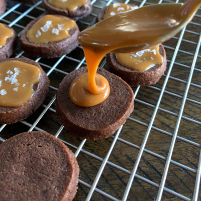 Salted Caramel Chocolate Butter Cookies