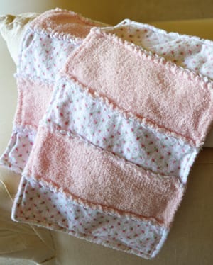 Easy Sew Raggy Burp Cloths