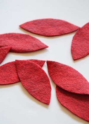 Felt Petals Poinsettia