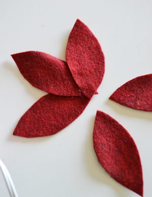 Make Felt Poinsettia base