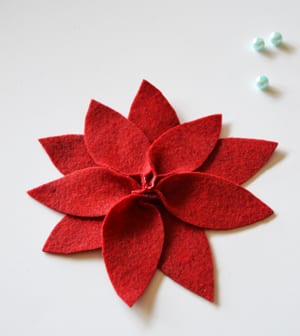 Glue Poinsettia Petals