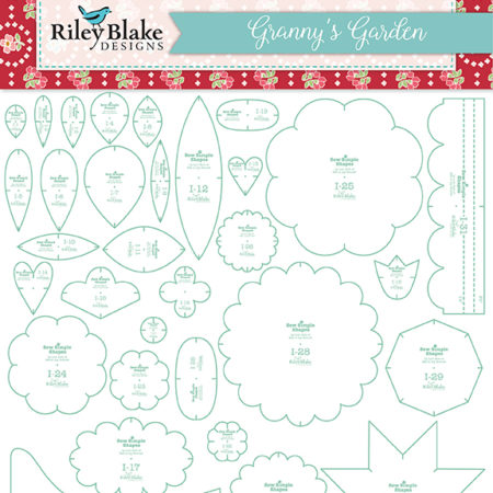 Lori Holt of Bee in my Bonnet has created 32 templates, Granny's Garden Sew Simple Shapes
