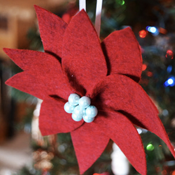 Tree Ornament Poinsettia