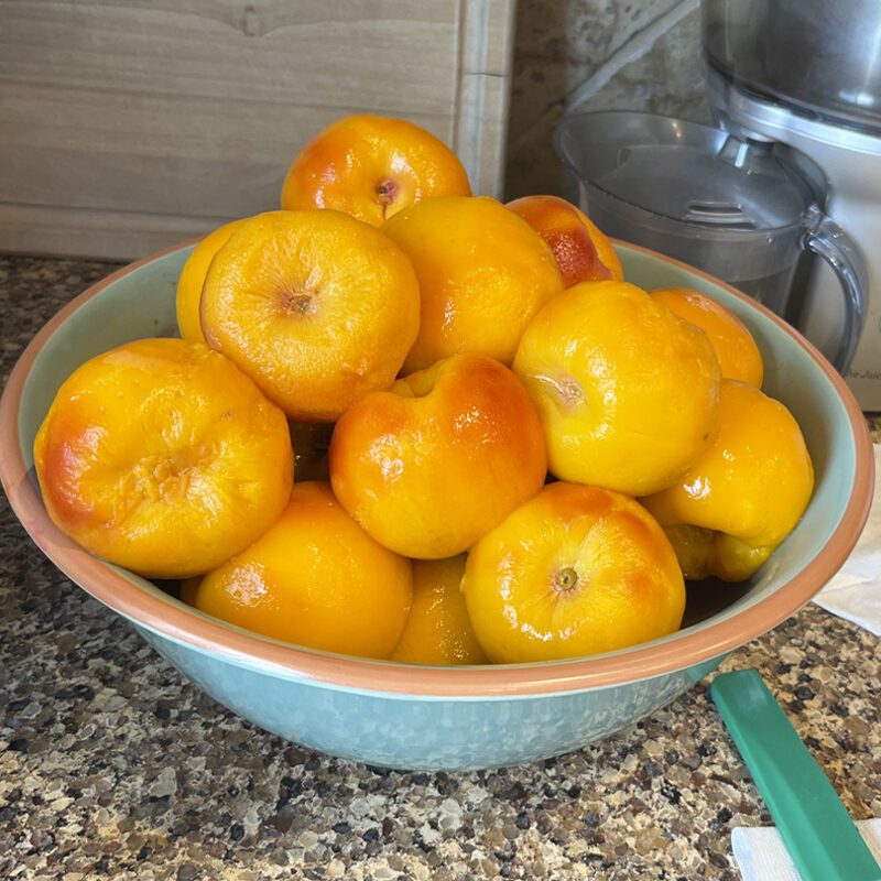 Blanching Peaches