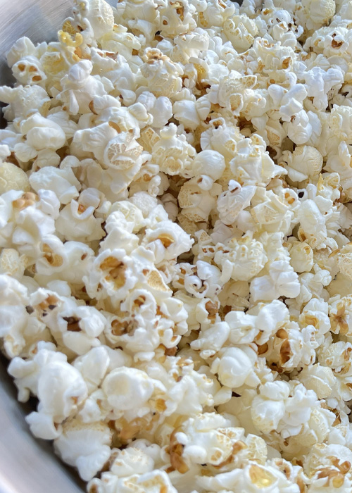 Popped corn for rice crispy treats