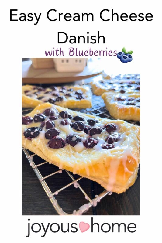 Blueberry Cream Cheese Danish with Puff Pastry