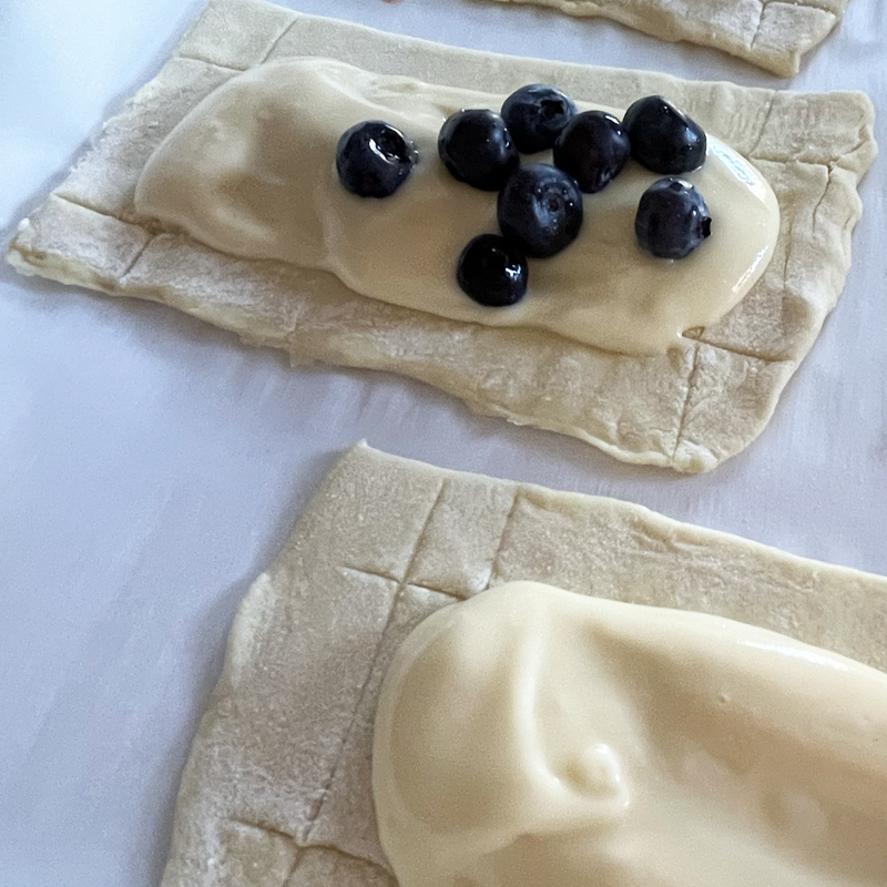 Blueberry Cream Cheese Danish with Puff Pastry